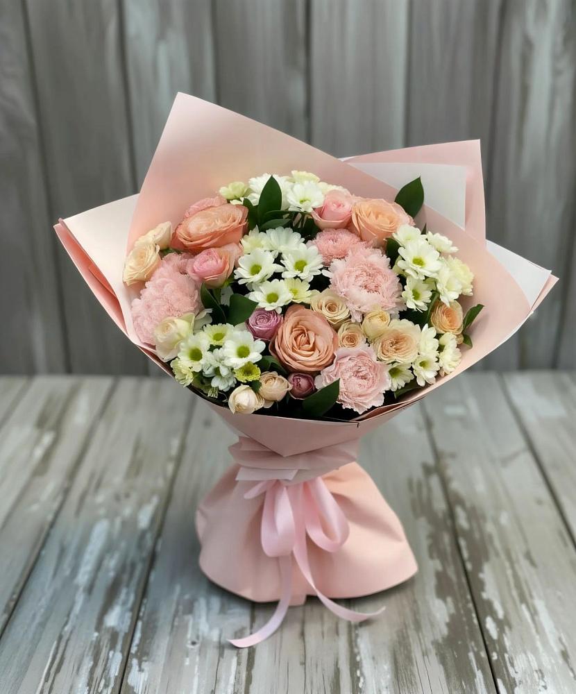 Букет цветов из: Гвоздики, Розы и Хризантемы в Чернушке