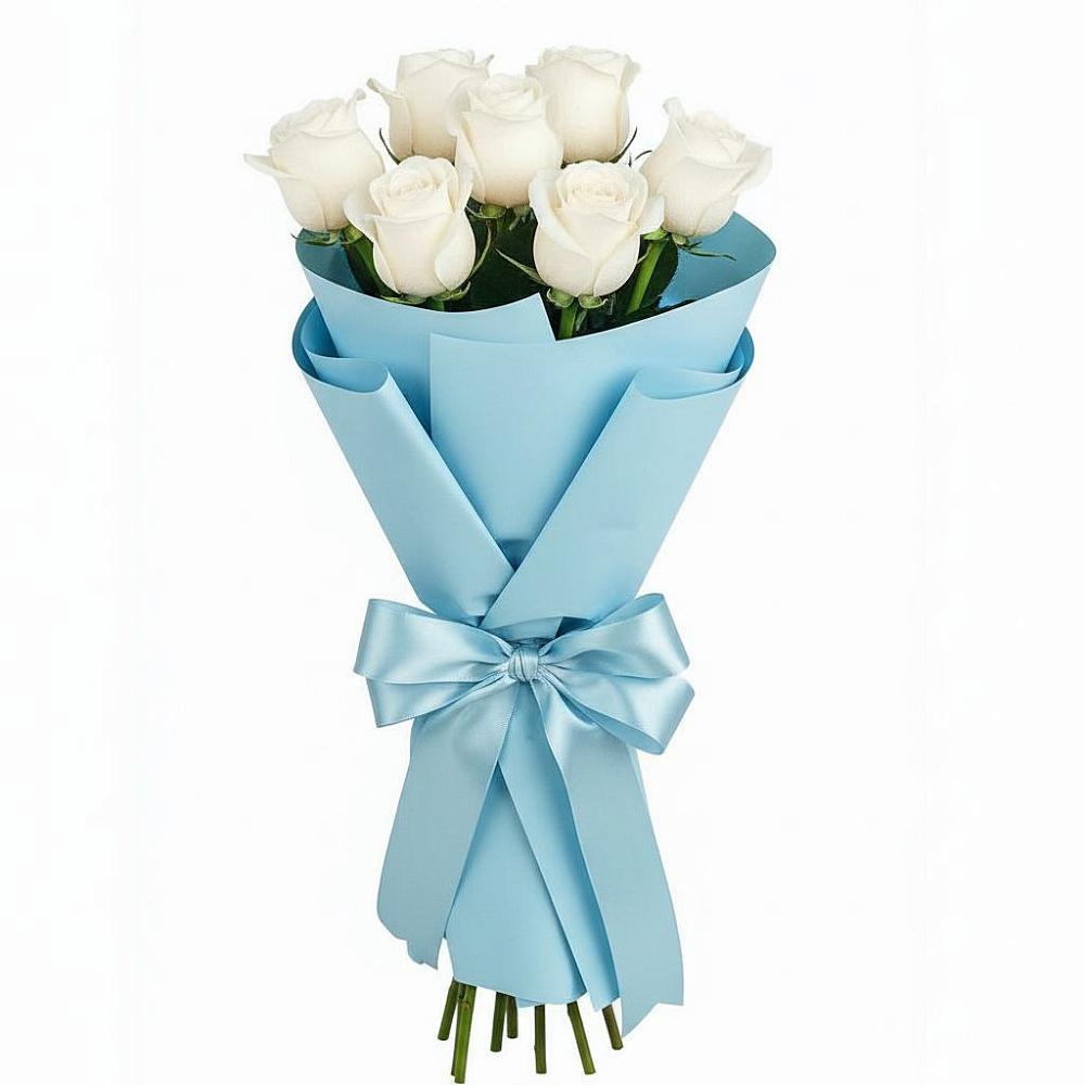 Букет 7 белых роз Проуд в Чернушке