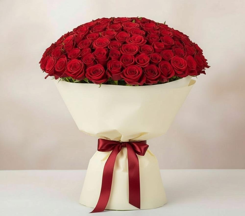Букет 101 Красная роза Милано в Чернушке