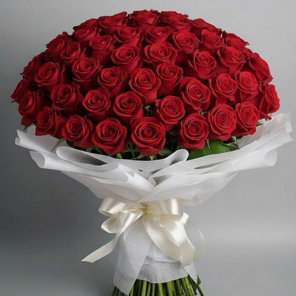 Букет 101 Красная роза Блэк Мэджик в Чернушке