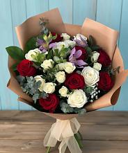 Букет цветов из:  Розы и Альстромерии #REPLACE_PRED# Чернушке