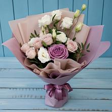 Букет цветов из:  Розы и Лизиантусы в Чернушке