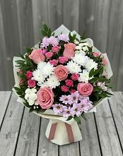 Букет цветов из:  Альстромерии, Гвоздики, Розы и Хризантемы #REPLACE_PRED# Чернушке