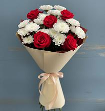 Букет цветов из:  Розы и Хризантемы #REPLACE_PRED# Чернушке
