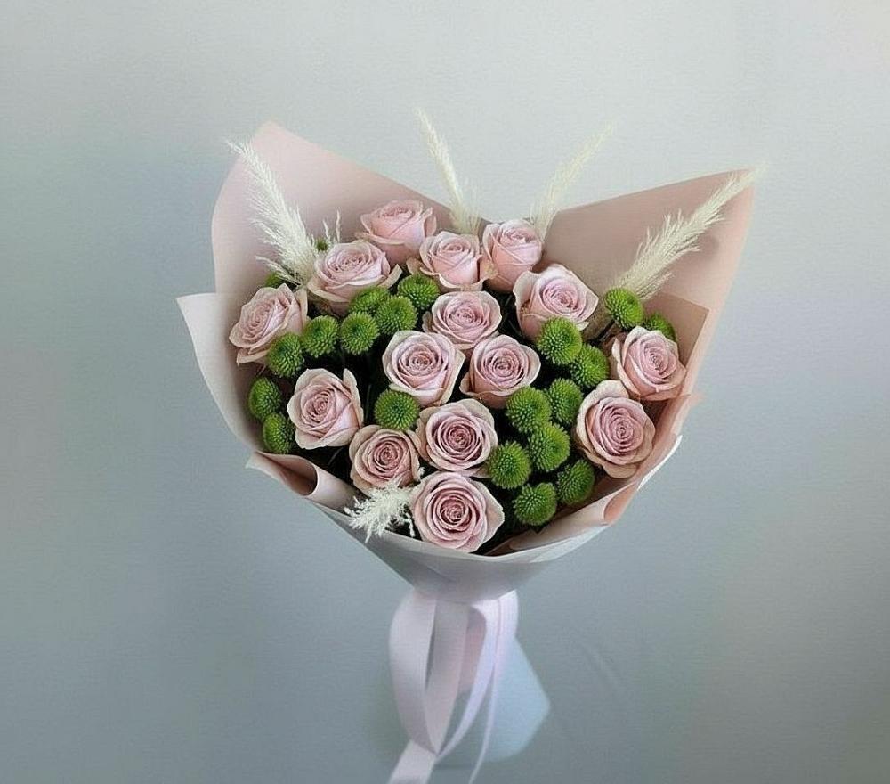 Букет цветов из: Розы и Хризантемы в Чернушке