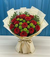 Букет цветов из:  Розы и Хризантемы #REPLACE_PRED# Чернушке